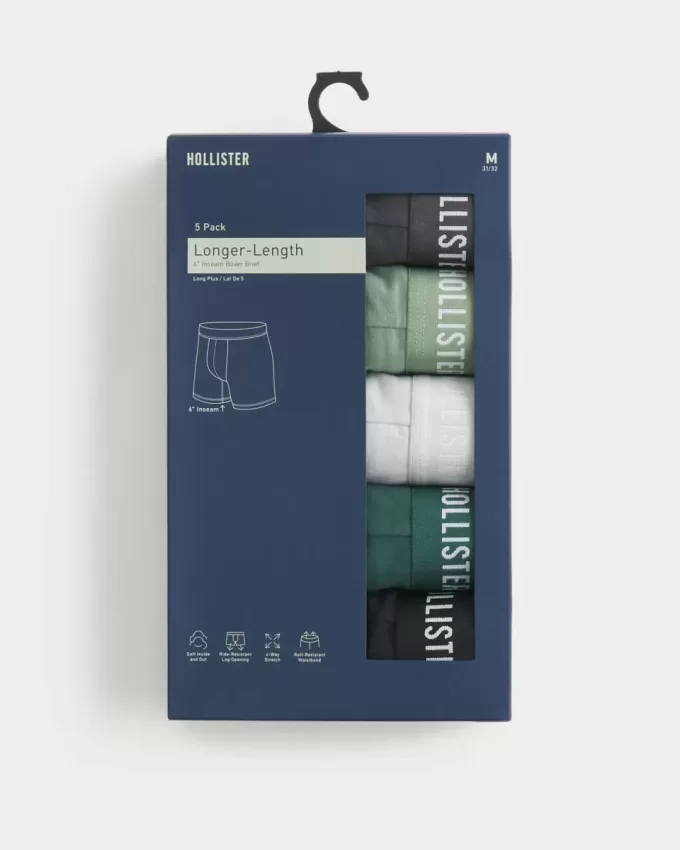 5er-Pack längerer Boxershorts