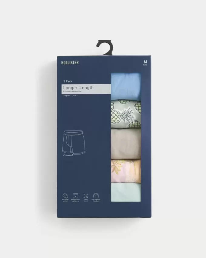 5er-Pack längerer Boxershorts