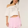 Abgestufter Mini-Skort mit asymmetrischem Saum