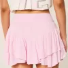 Abgestufter Mini-Skort mit asymmetrischem Saum