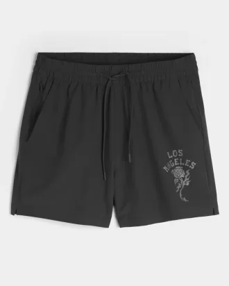 Aktive Shorts mit Grafik bis zur Mitte des Oberschenkels