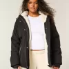 Allwetterjacke mit Kunstpelzfutter