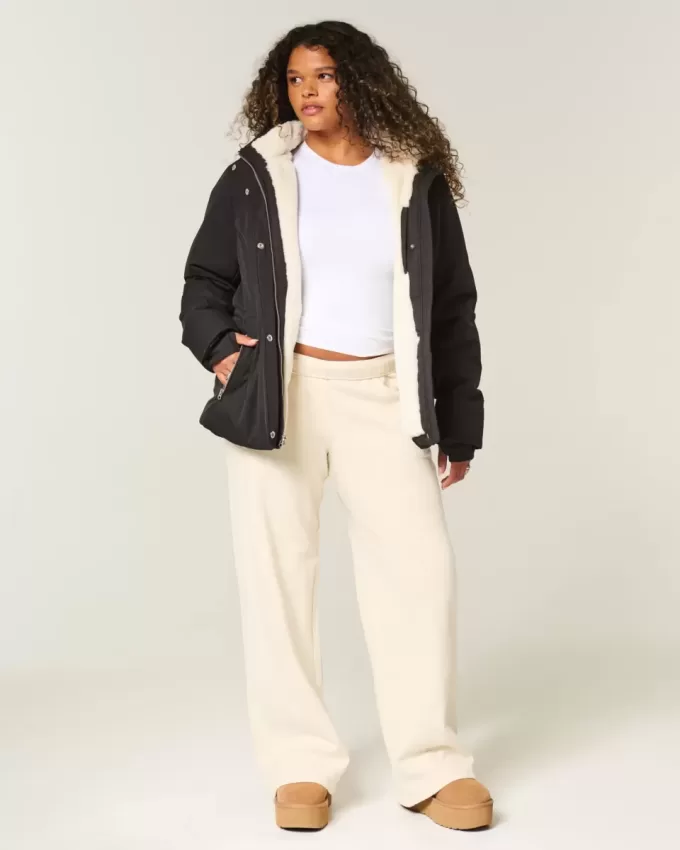 Allwetterjacke mit Kunstpelzfutter