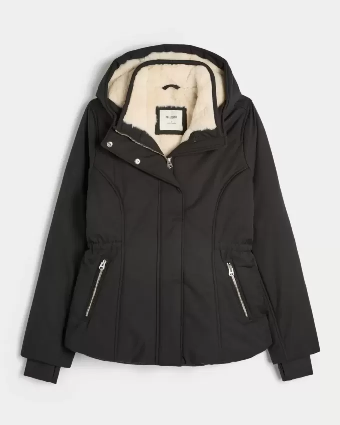 Allwetterjacke mit Kunstpelzfutter