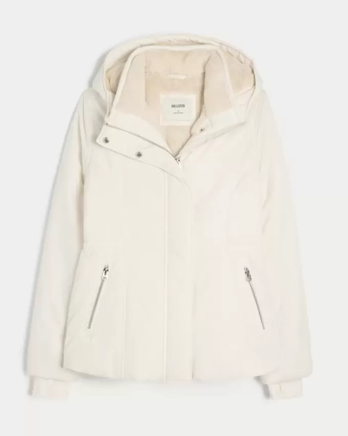 Allwetterjacke mit Kunstpelzfutter
