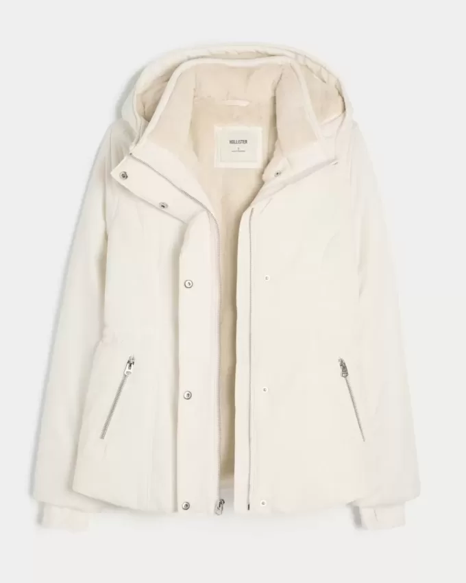 Allwetterjacke mit Kunstpelzfutter
