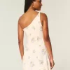 Asymmetrisches Minikleid aus Leinenmischung