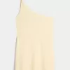 Asymmetrisches Minikleid aus Leinenmischung