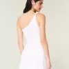 Asymmetrisches Minikleid aus Leinenmischung