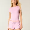 Baby-T-Shirt aus weichem, nahtlosem Stretch-Stoff Baby-T-Shirt aus weichem, nahtlosem Stretch-Stoff