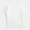 Weiches, nahtloses Longline-Baby-T-Shirt aus elastischem Stoff