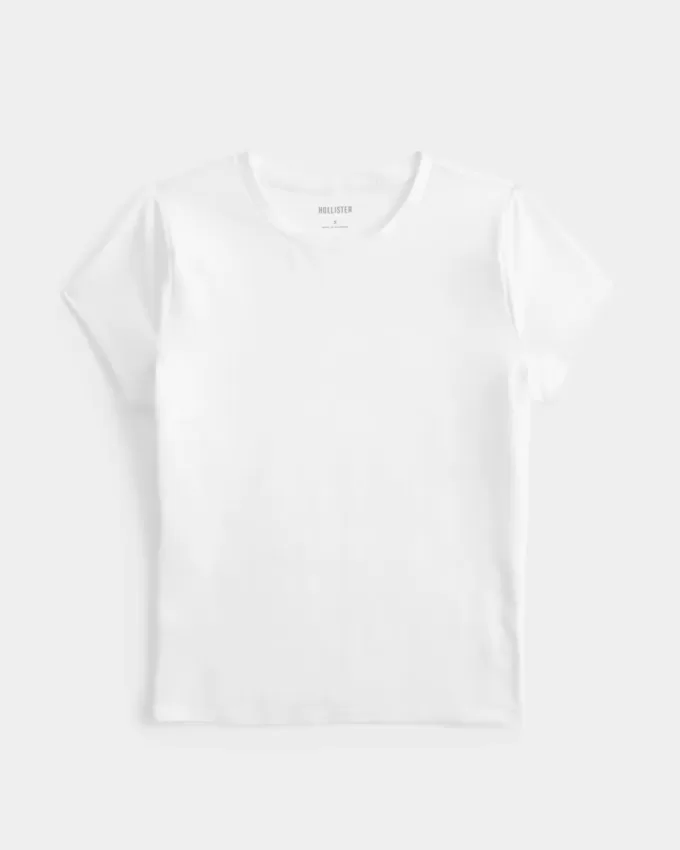 Weiches, nahtloses Longline-Baby-T-Shirt aus elastischem Stoff