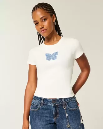 Baby T-Shirt mit Schmetterlings-Grafik