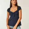 Babydoll-Oberteil mit einfachem Bindeband