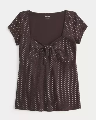 Babydoll-Oberteil mit einfachem Bindeband