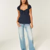 Babydoll-Oberteil mit einfachem Bindeband