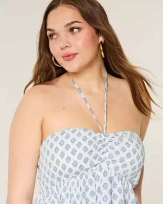 Babydoll-Oberteil mit gestuftem Neckholder