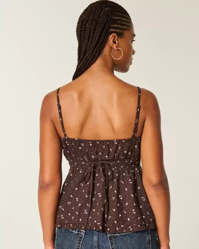 Babydoll-Oberteil mit Knöpfen Babydoll-Oberteil mit Knöpfen