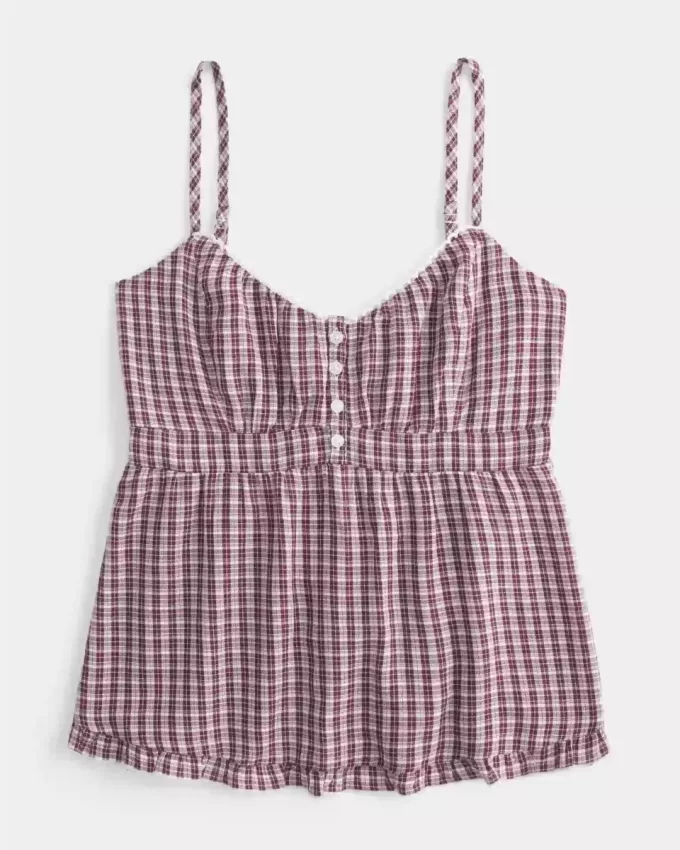 Babydoll-Oberteil mit Knöpfen