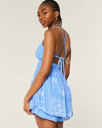 Babydoll-Strampler mit offenem Rücken
