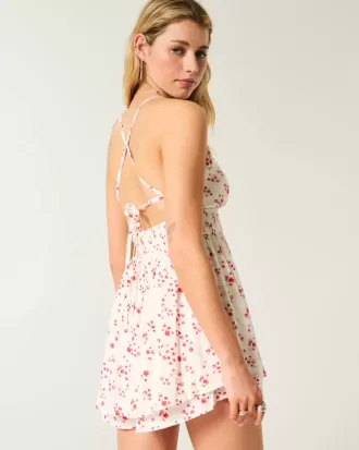 Babydoll-Strampler mit offenem Rücken