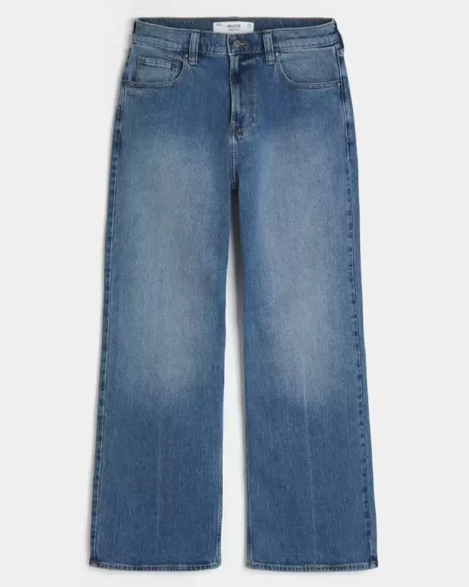 Baggy-Bootcut-Jeans im Waschmittelton Baggy-Bootcut-Jeans im Waschmittelton