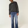 Baggy Bootcut-Jeans in dunkler Waschung Baggy Bootcut-Jeans in dunkler Waschung