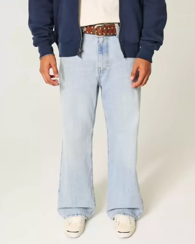 Baggy-Bootcut-Jeans in heller Waschung Baggy-Bootcut-Jeans in heller Waschung