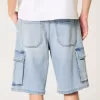 Baggy-Cargo-Shorts aus Denim