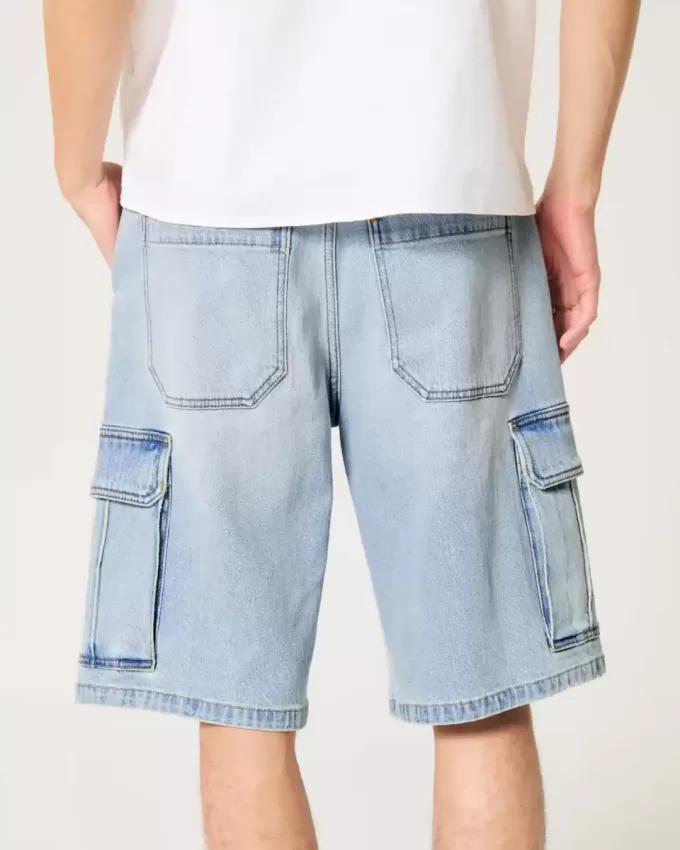 Baggy-Cargo-Shorts aus Denim