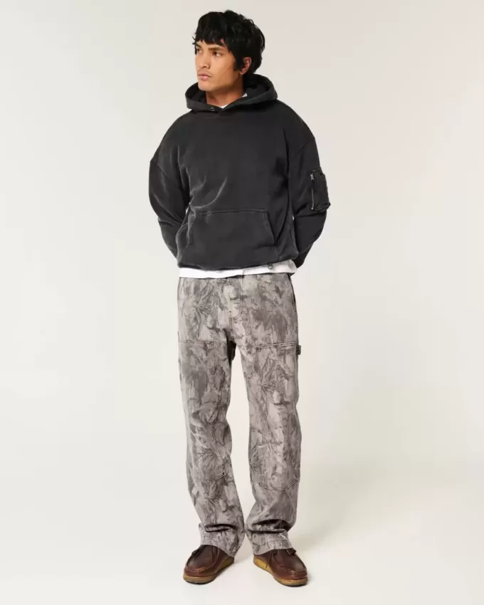 Baggy-Carpenter-Jeans im Camouflage-Look