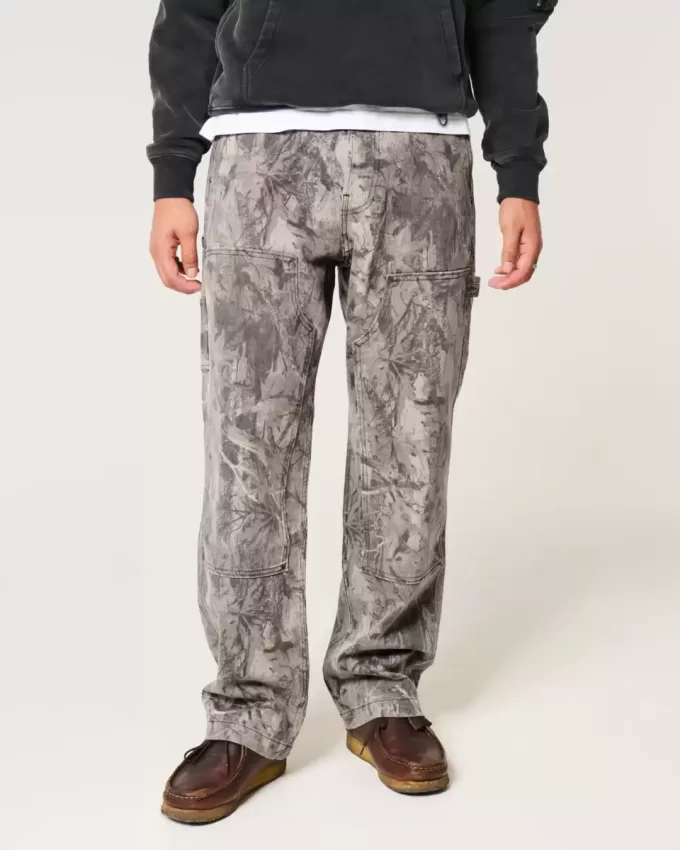 Baggy-Carpenter-Jeans im Camouflage-Look