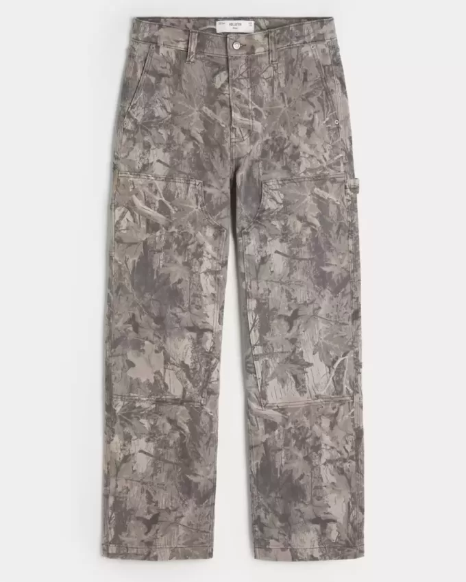 Baggy-Carpenter-Jeans im Camouflage-Look