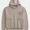 Baggy Cinch Spider Grafik Hoodie