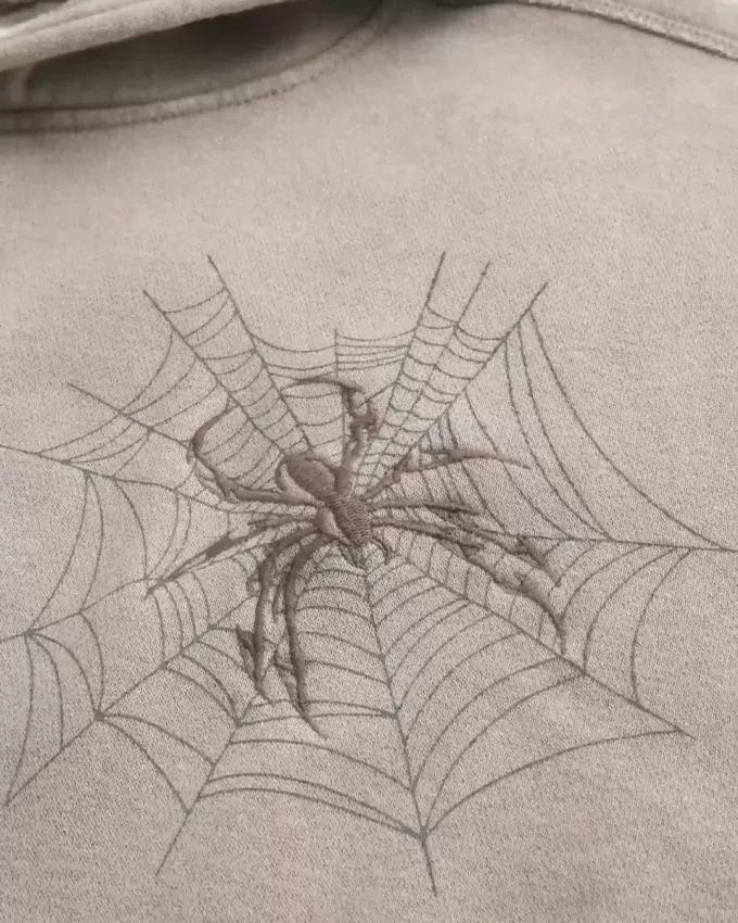 Baggy Cinch Spider Grafik Hoodie