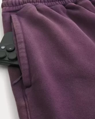 Baggy-Fleece-Shorts über dem Knie