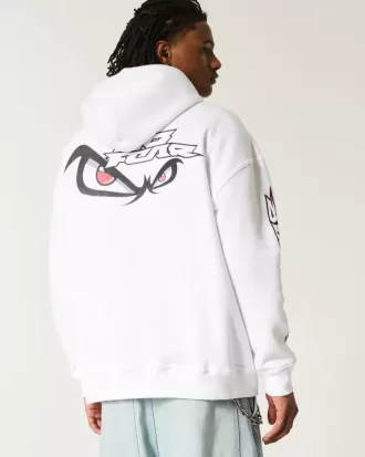 Baggy-Hoodie mit „No Fear“-Grafik