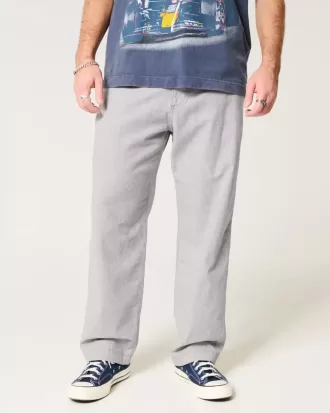 Baggy-Hose aus Leinenmischung mit flexibler Taille