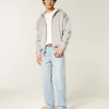Baggy-Jeans in heller Waschung