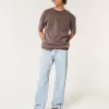 Baggy-Jeans in heller Waschung