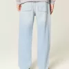Baggy-Jeans in heller Waschung