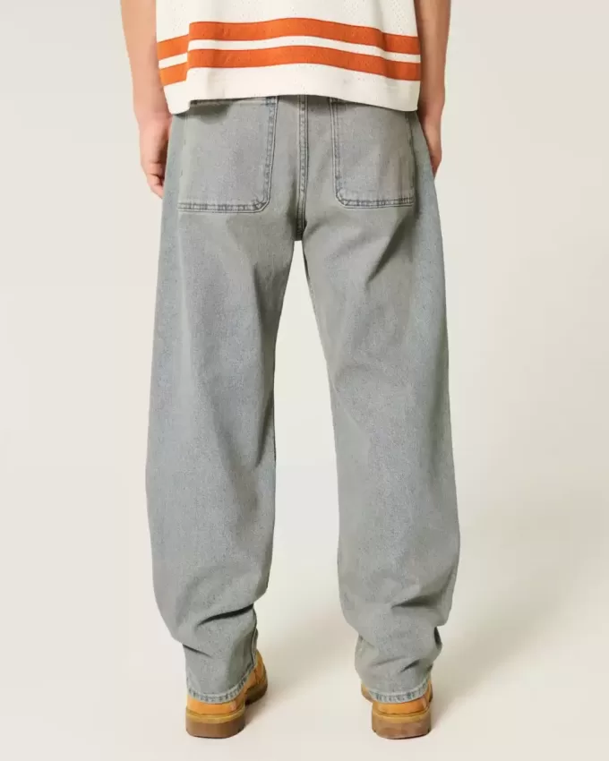 Baggy-Jeans in heller Waschung Baggy-Jeans in heller Waschung