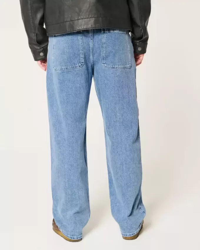 Baggy-Jeans in heller Waschung Baggy-Jeans in heller Waschung