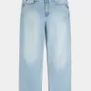 Baggy-Jeans in heller Waschung