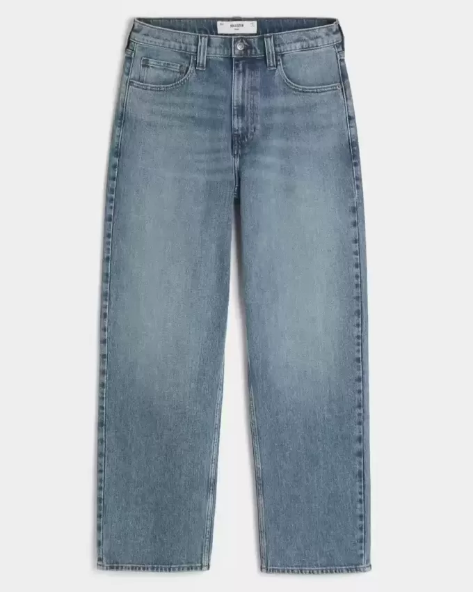 Baggy-Jeans in mittlerer Waschung