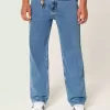 Baggy-Jeans in mittlerer Waschung