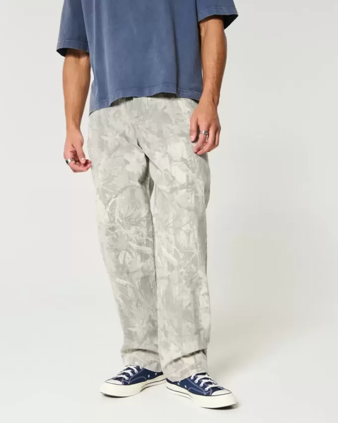 Baggy-Jeans mit Camouflage-Muster