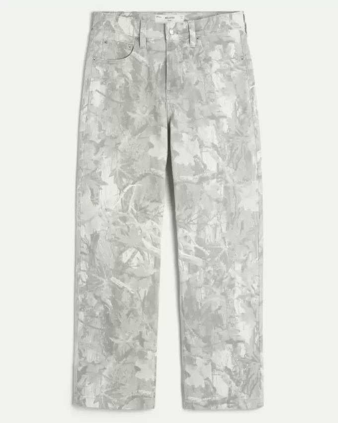 Baggy-Jeans mit Camouflage-Muster