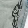 Baggy-Jeans mit Grafik in heller Waschung