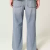Baggy-Jeans mit Rissen und mittlerer Waschung